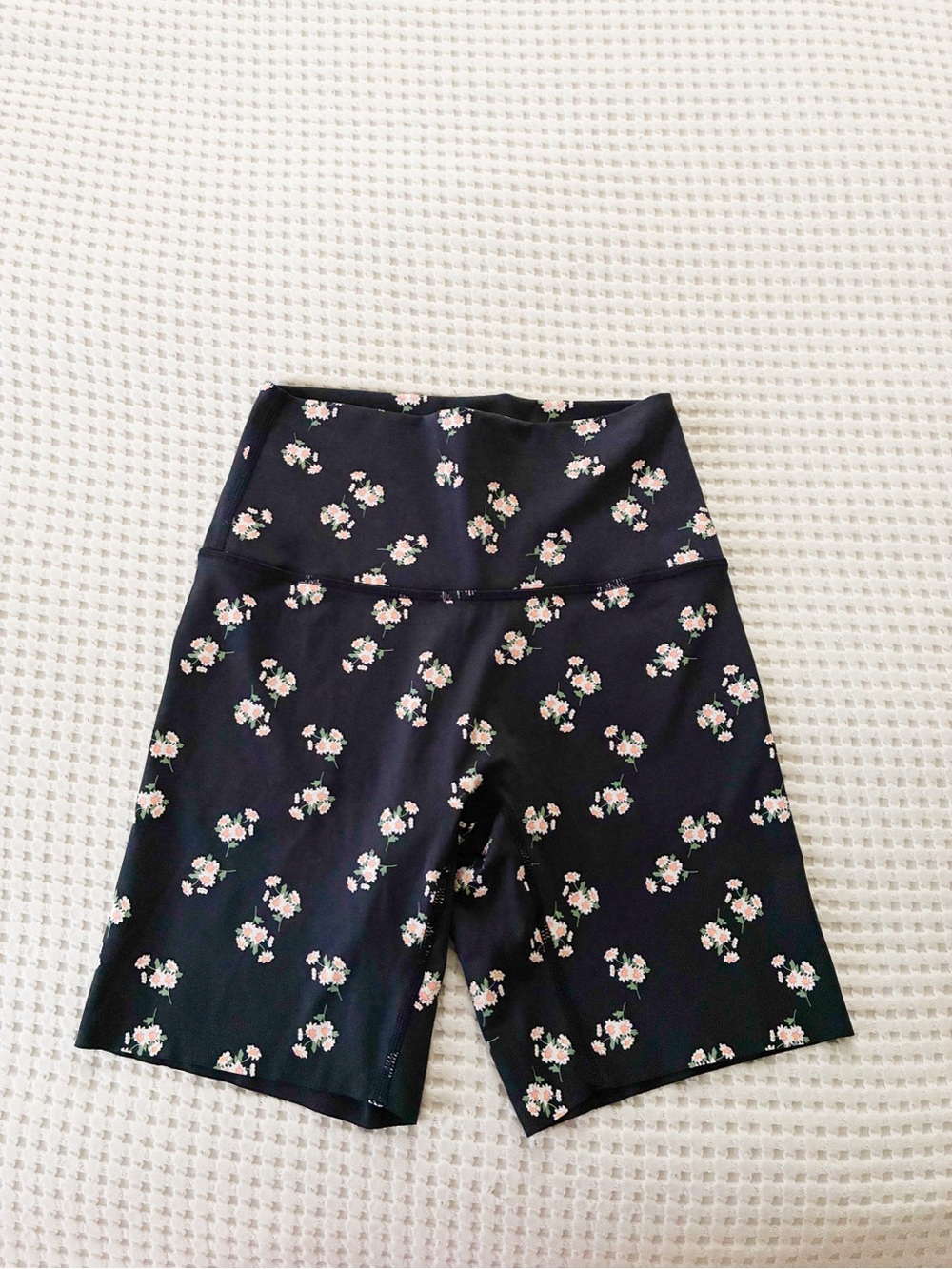 aerie navy floral High-Rise Bike Shorts